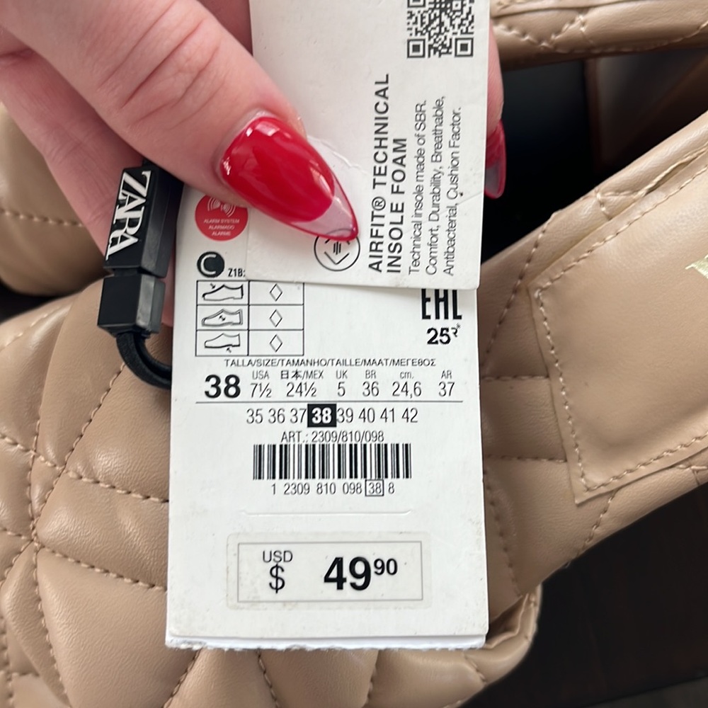 Zara shoes size 38 or US 7.5 - Picture 4 of 4